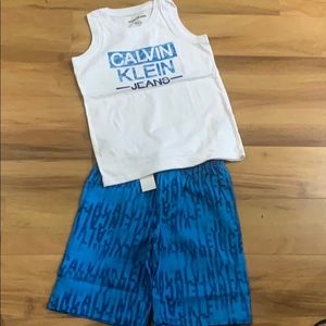 NWT boys Calvin Klein short set size 6